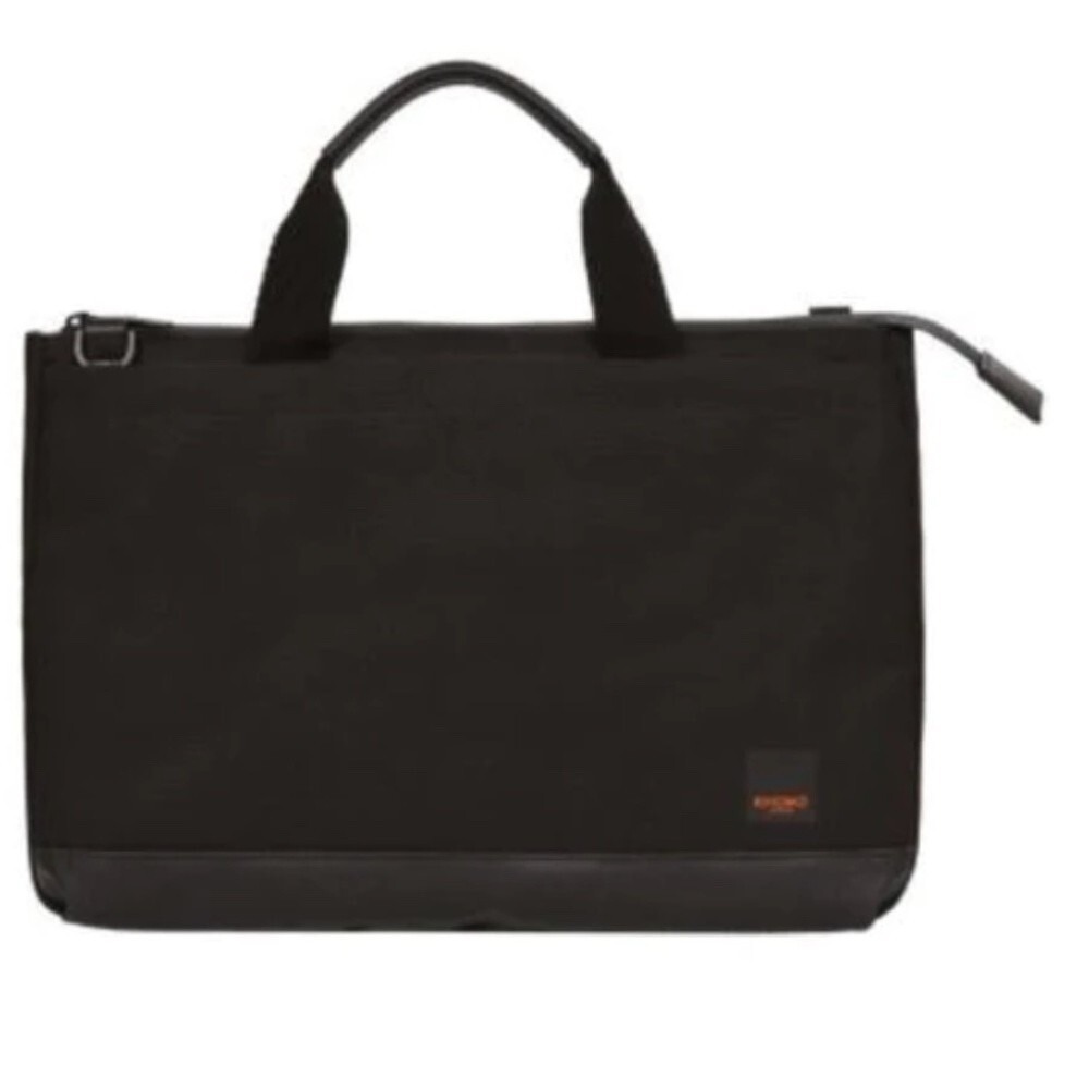Knomo Shoreditch Unisex Laptop Case Black Top Zip Slim Brief 12" Tablet School